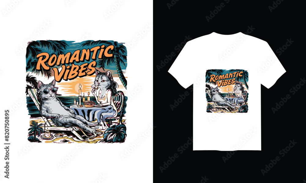 Fototapeta premium New, summer t shirt design vector illustration 