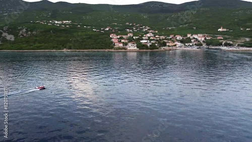 Aerial view of Croatia sea -  Klenovica photo