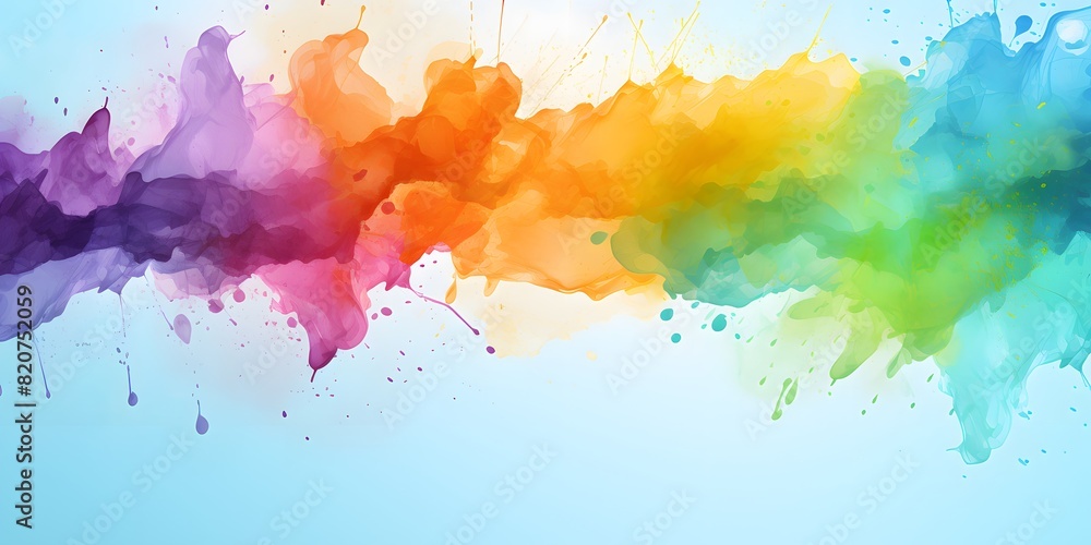 Obraz premium Vibrant Watercolor Spectrum Background
