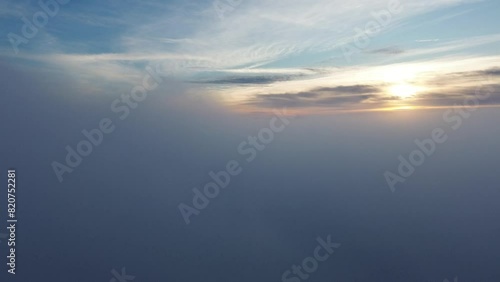 Slavonski brod Craotia - exiting the clouds with drone