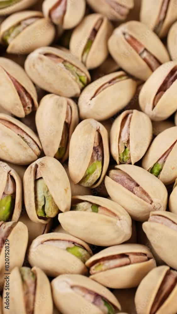 Fresh salted roasted pistachios, rotation Fresh salted roasted pistachios, rotation