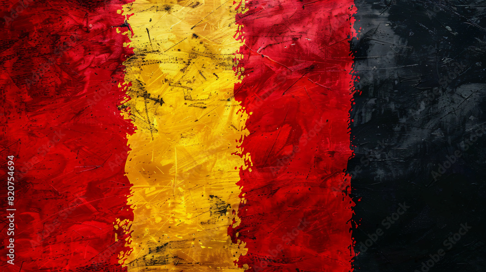 Flag of Belgium on color background