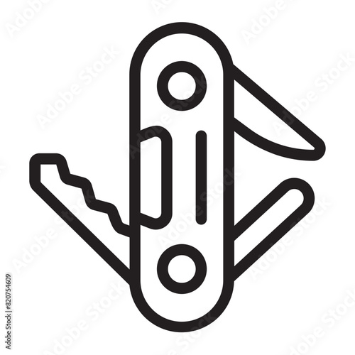 pocket knife line icon