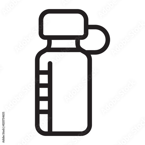 water bottle line icon