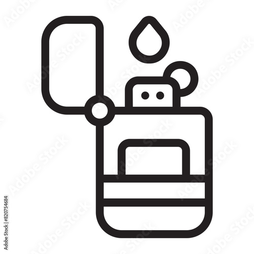 fire lighter line icon
