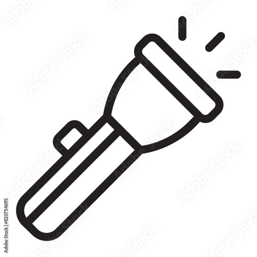 flashlight line icon