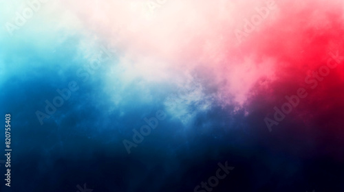 Abstract red, white and blue smoke cloud texture photo