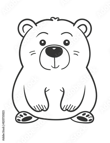 Adorable Bear Coloring Page for Kids