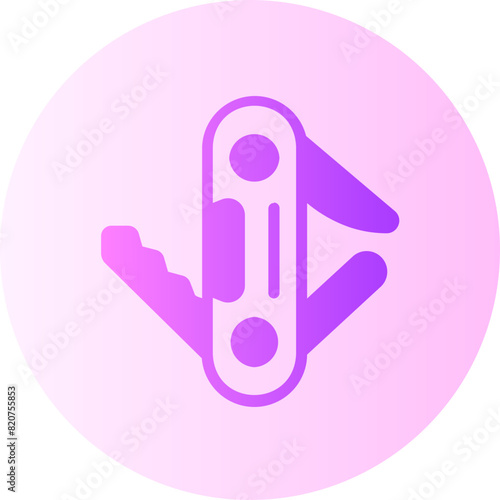 pocket knife gradient icon