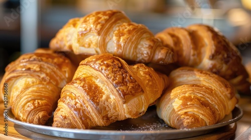 Wallpaper Mural close-up of croissants. Selective focus Torontodigital.ca