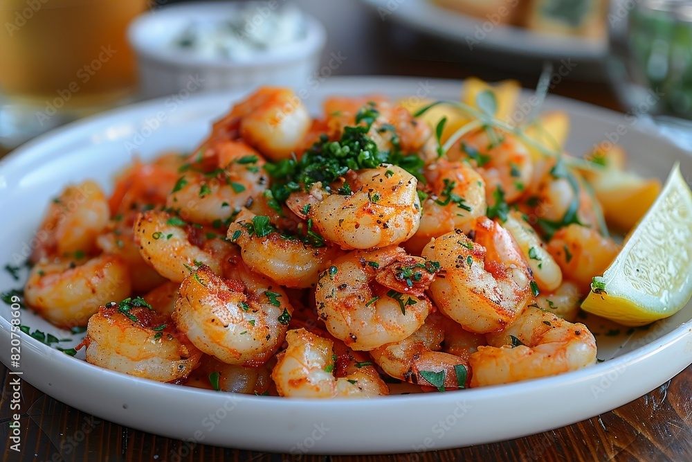 Fritto Misto: A plate of mixed fried seafood and vegetables, with a light, crisp batter, served with lemon wedges. Fritto Misto: A plate of mixed fried seafood and vegetables, with a light, crisp batter, served with lemon wedges.