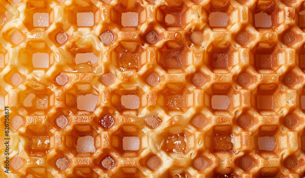 Belgian waffle with deep pockets for filling isolated Belgian waffle with deep pockets for filling isolated
