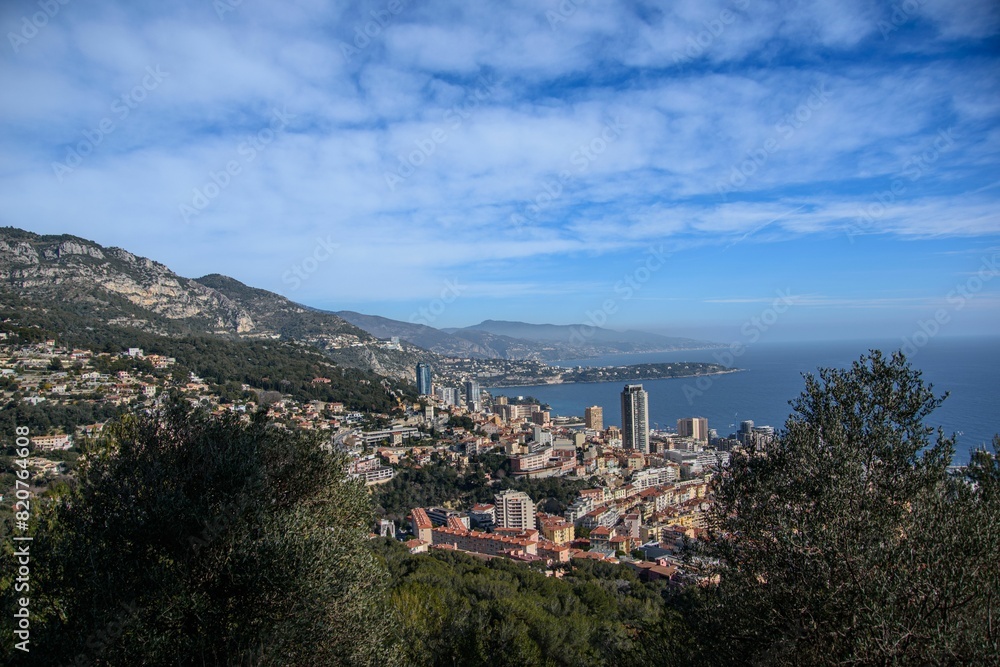 Fototapeta premium the view of nice nice city in nice sunny day at monaco