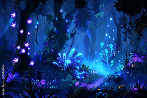 Mystical Night  Forest