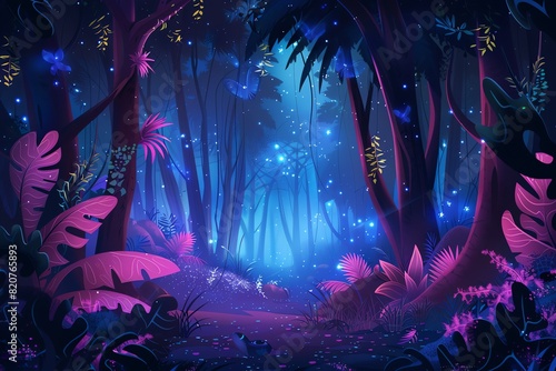 Mystical Night Forest
