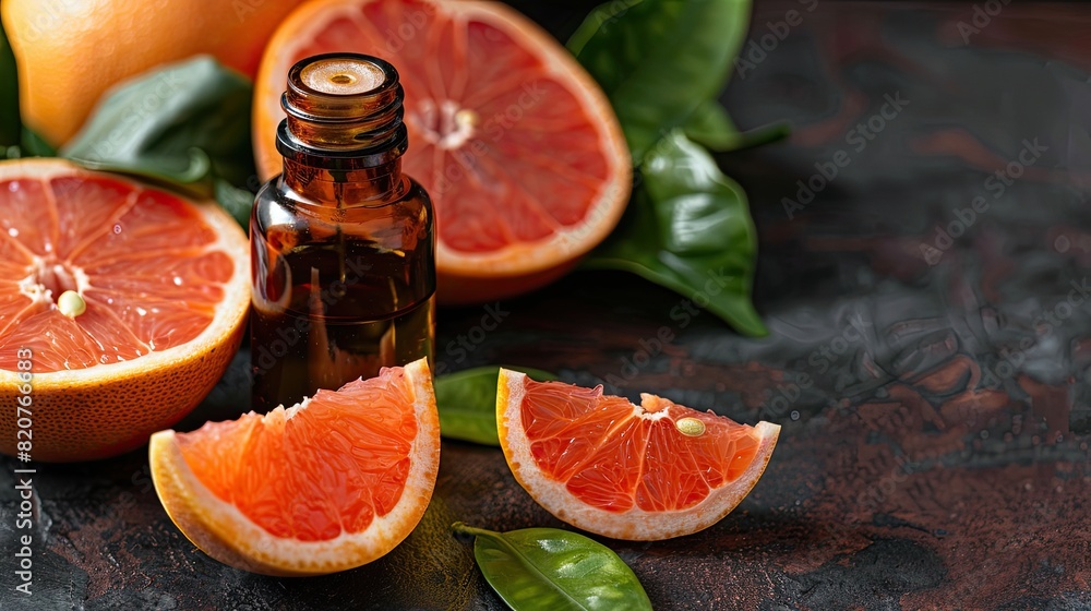 grapefruit essential oil. Selective focus grapefruit essential oil. Selective focus