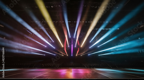 Un palco solitario, immerso in fasci di luce, invita gli artisti a prendere i riflettori e a dargli vita. Senza pubblico, rappresenta il potenziale di ciò che potrebbe essere il concerto
