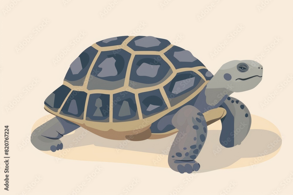 A cartoon turtle with a sad expression. Suitable for various projects