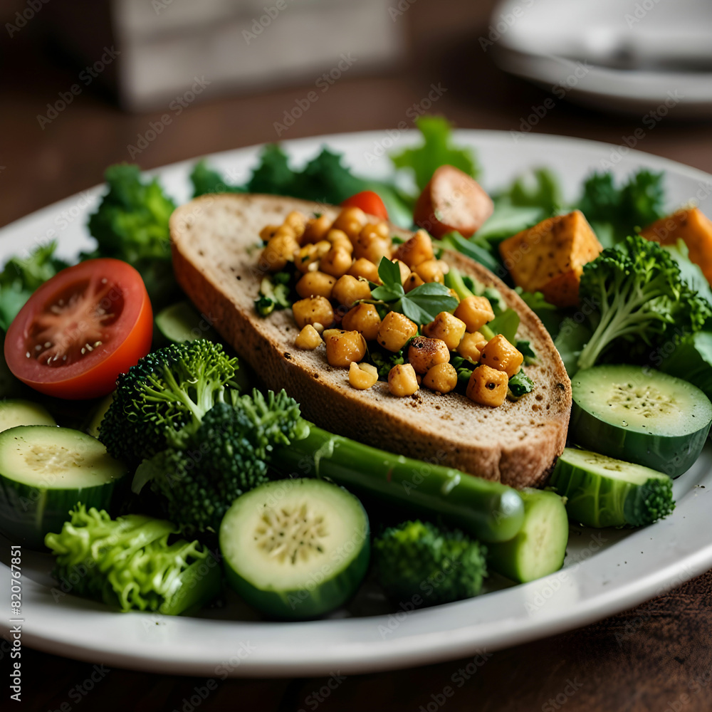 Green healthy vegetarian food for lunch or dinner Green healthy vegetarian food for lunch or dinner