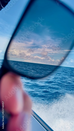 Polarized glass effect on Sea and clours - Portrait view photo