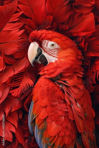close-up parrot nature. Selective focus