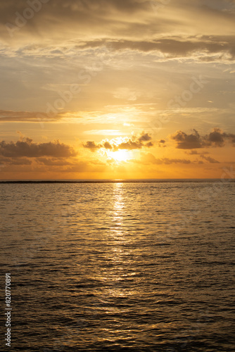 Sunset over the ocean