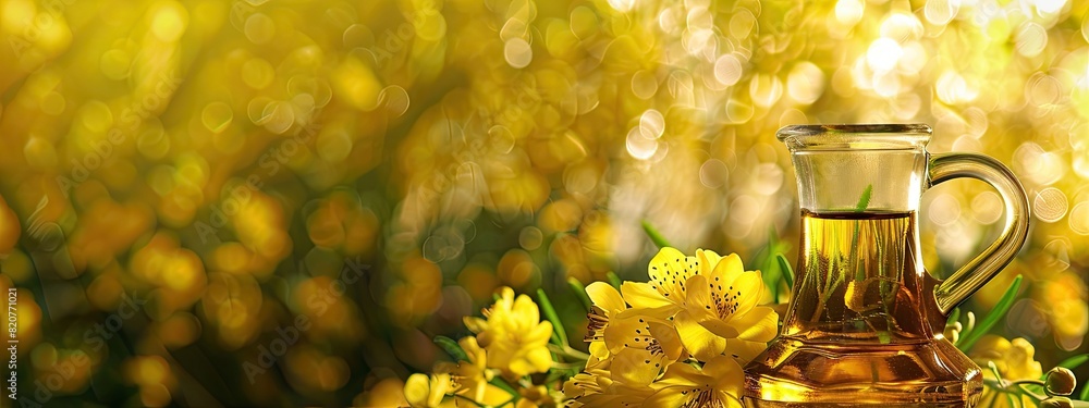 rapeseed essential oil. Selective focus rapeseed essential oil. Selective focus