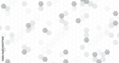 Hexagon geometric on a white background. Geometric abstract background with simple Hexagon elements.	
