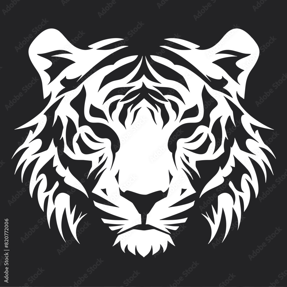 simple logo of tiger