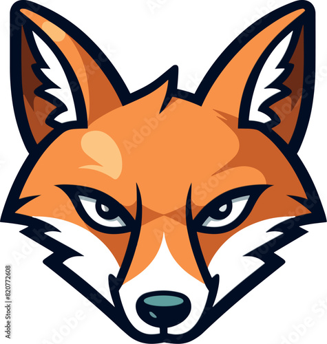 Vector of a fox logo against a white background
