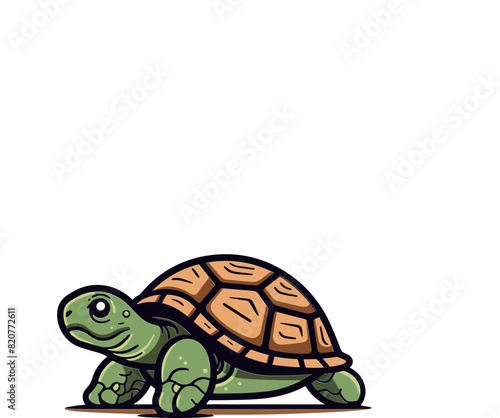 Vector of a turtle logo against a white background
