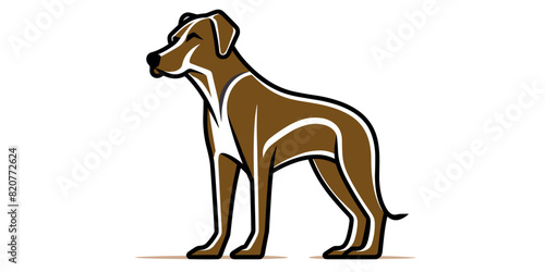 Vector of a dog logo against a white background