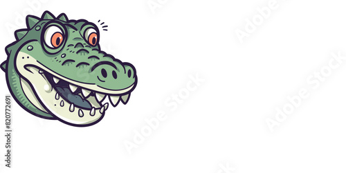 Vector of a crocodile logo against a white background