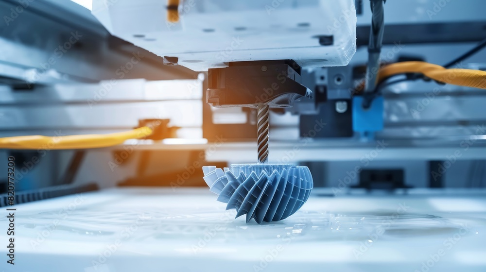 A 3D printer producing a bespoke item from innovative materials A 3D printer producing a bespoke item from innovative materials