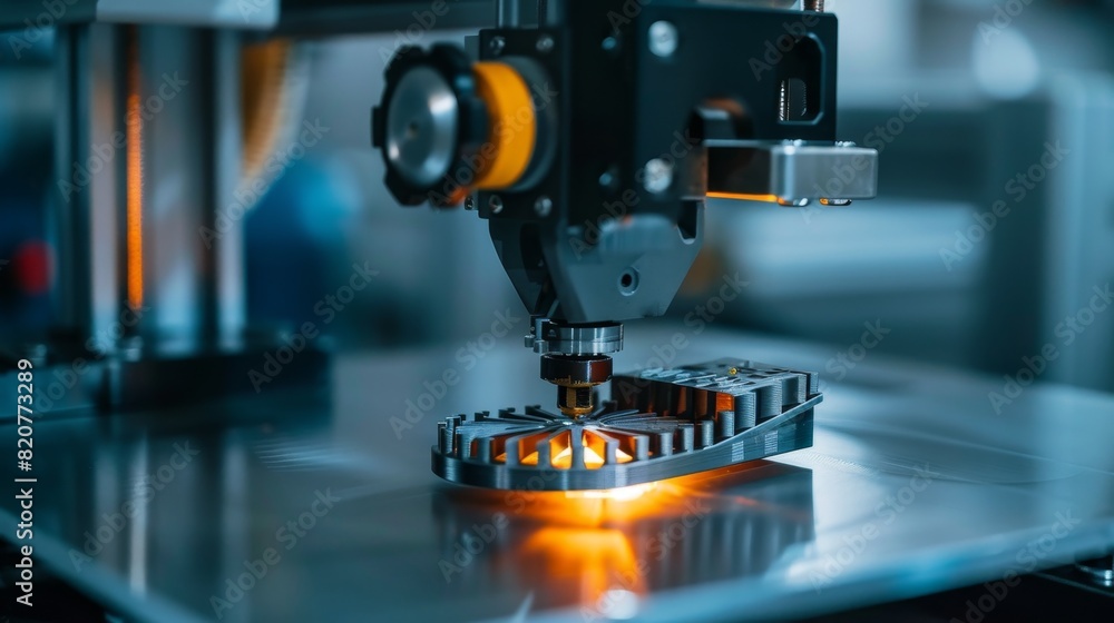 A 3D printer producing a bespoke item from innovative materials A 3D printer producing a bespoke item from innovative materials