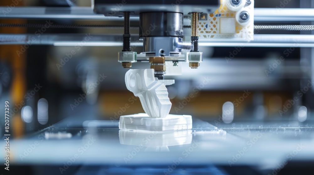A 3D printer producing a bespoke item from innovative materials A 3D printer producing a bespoke item from innovative materials