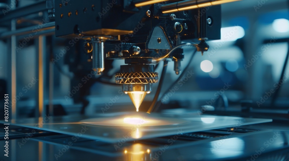 A 3D printer producing a bespoke item from innovative materials A 3D printer producing a bespoke item from innovative materials