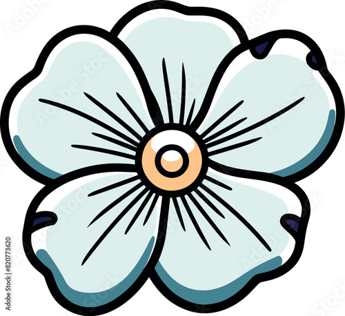 Vector of vibrant a blue anemone flower against a fresh white background
