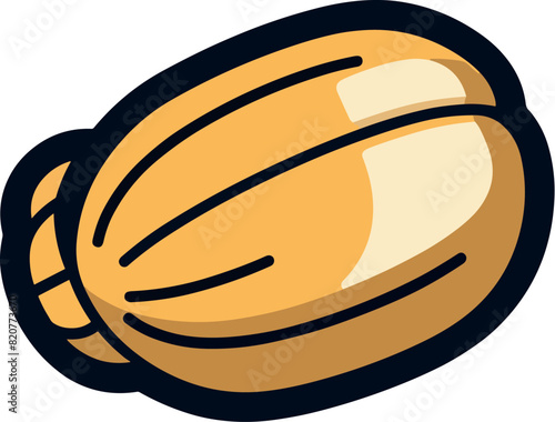 Vector illustration of a beautiful and delicious peanut
