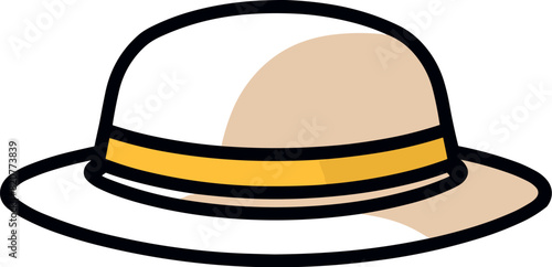 Vector illustration of a beautiful and stylish hat