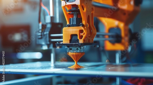 A working 3D printer mid-process, with a focus on the emerging model