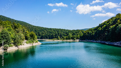 Lake in the middle of a forest in northern Spain