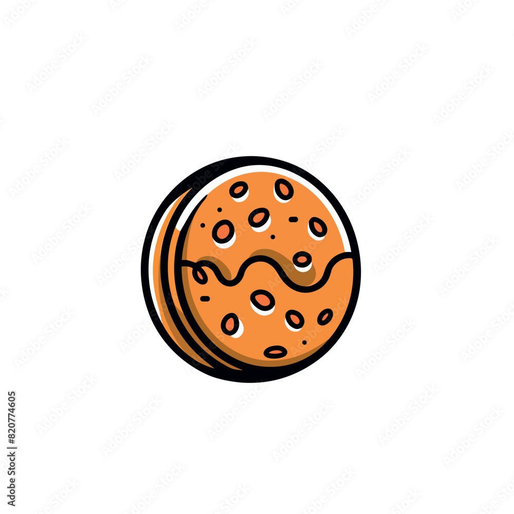 Fototapeta premium Vector design of a cookie icon isolated on a white background