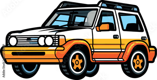 Vector of a sports car on a white background