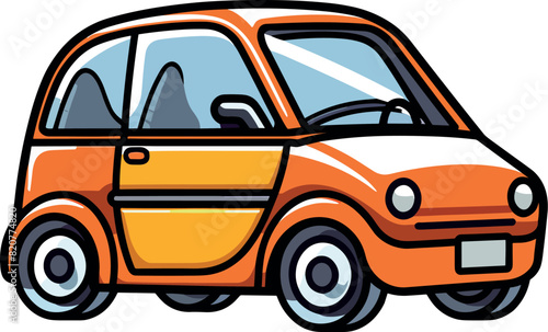 Vector of a sports car on a white background