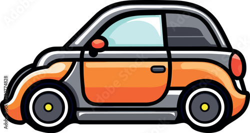 Vector of a sports car on a white background