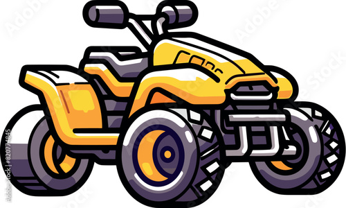Vector of a modern orange quadbike