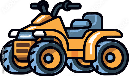 Vector of a modern orange quadbike