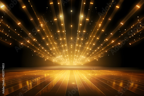 gold stage with spotlight background 