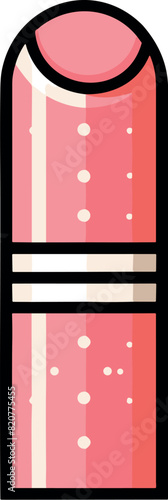 Vector illustration of lipgloss with a bold outline.
